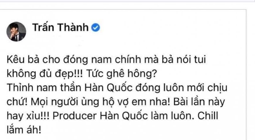 Trấn Thành nhận cái kết phũ khi ngỏ lời đóng chính MV của Hari Won